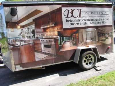 BCI Construction Trailer with logo